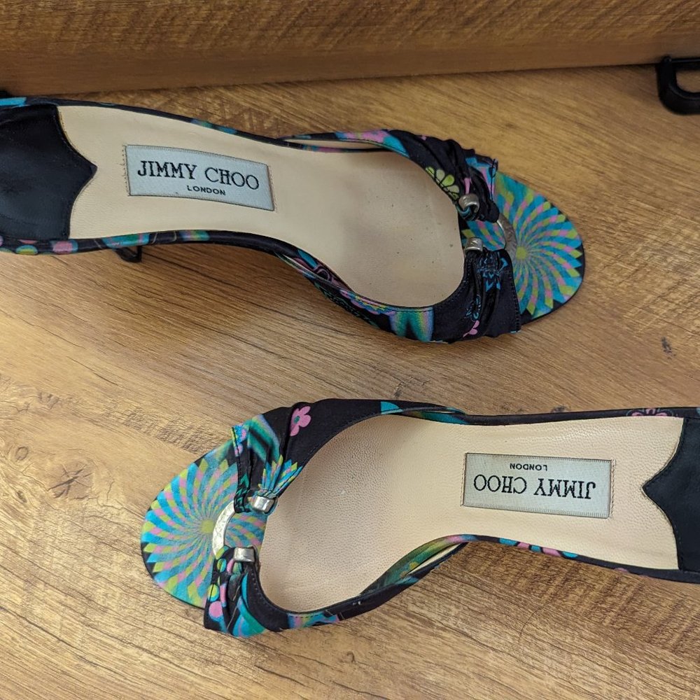 Jimmy Choo Multicolored Cloth Mule, Size 8